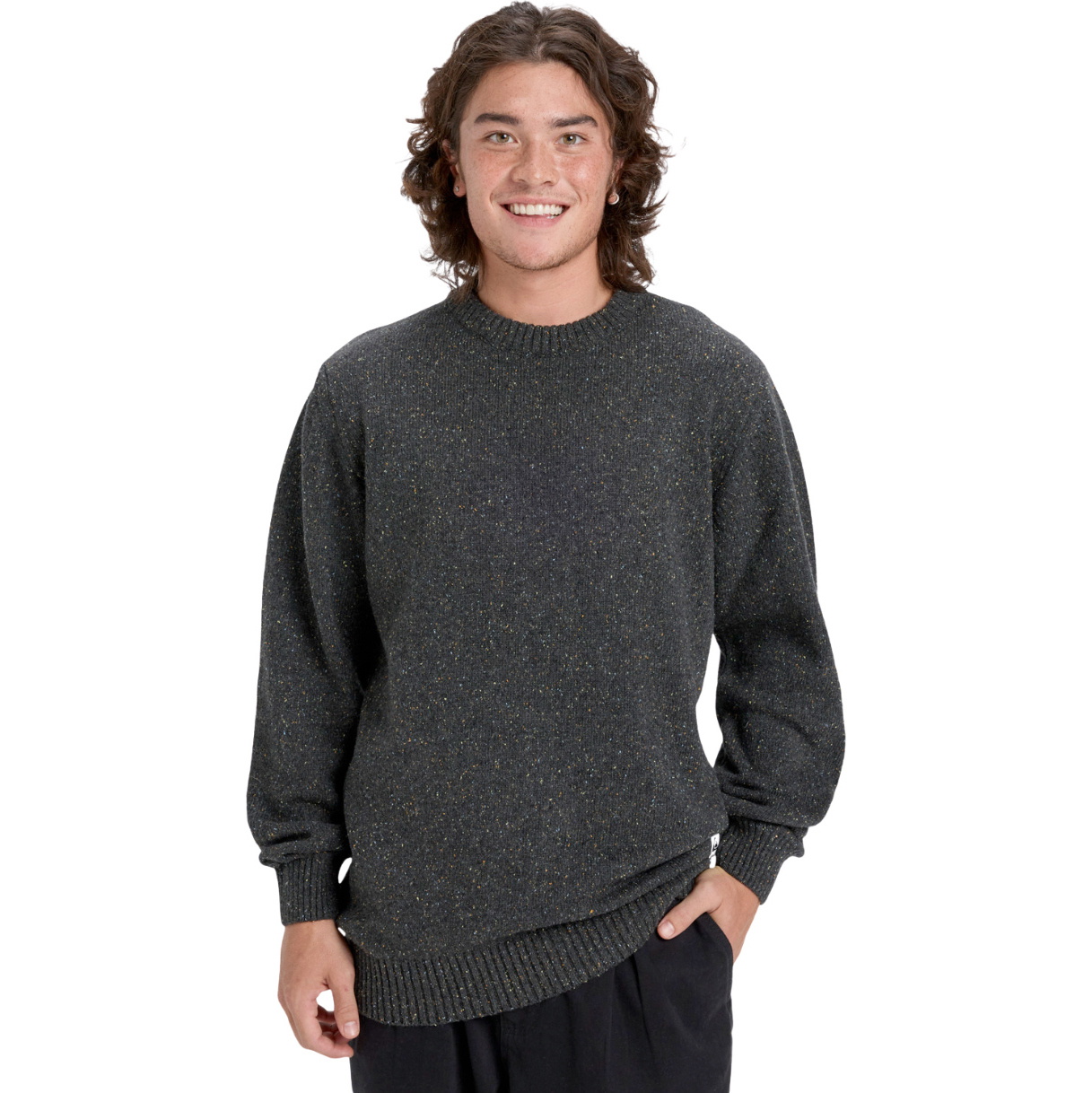 2026 Quiksilver Mens Slow Song Neppy Sweater EQYSW03325 - Tarmac